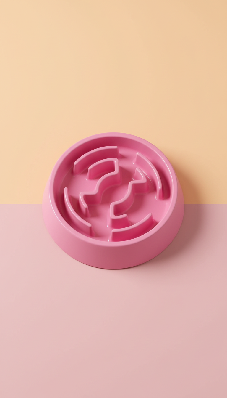 Bubblegum Pink Slow Feeder Bowl