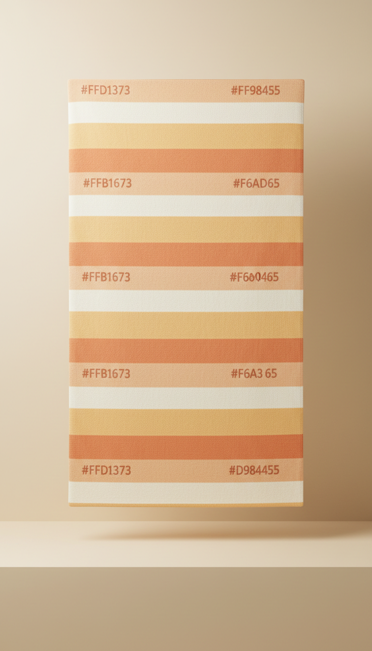 Apricot Glow Striped Beach Towel