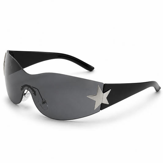 STAR ACCENT SHIELD SUNGLASSES