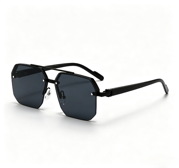 Classic Square Rimless Sunglasses
