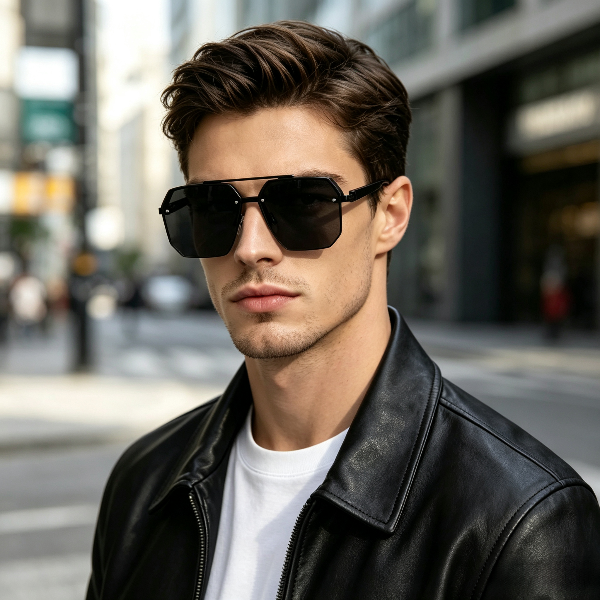Classic Square Rimless Sunglasses