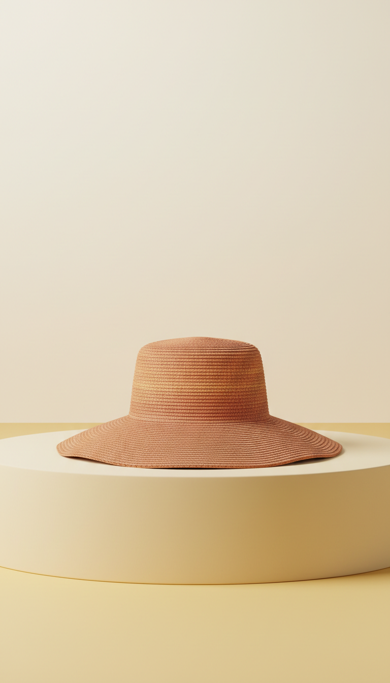 Terracotta Wide-Brimmed Sun Hat