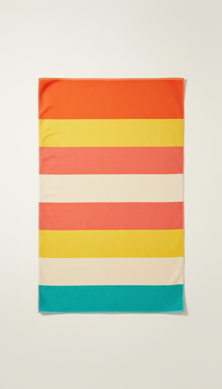 Citrus Stripe Beach Towel