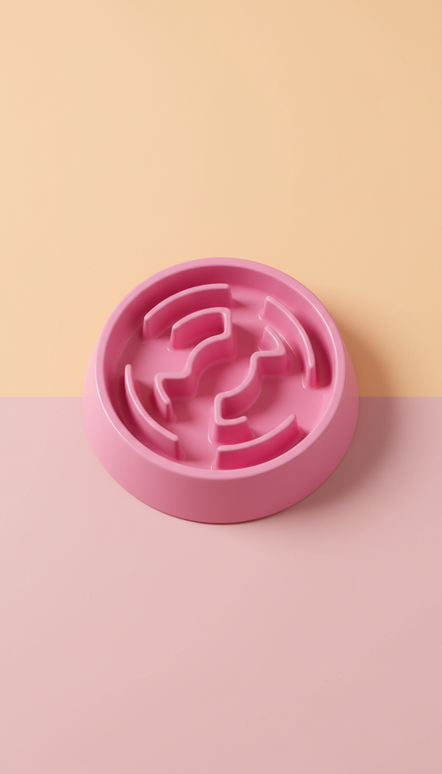 Bubblegum Pink Slow Feeder Bowl