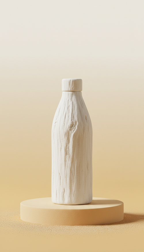 Driftwood White Matte Ceramic Water Bottle