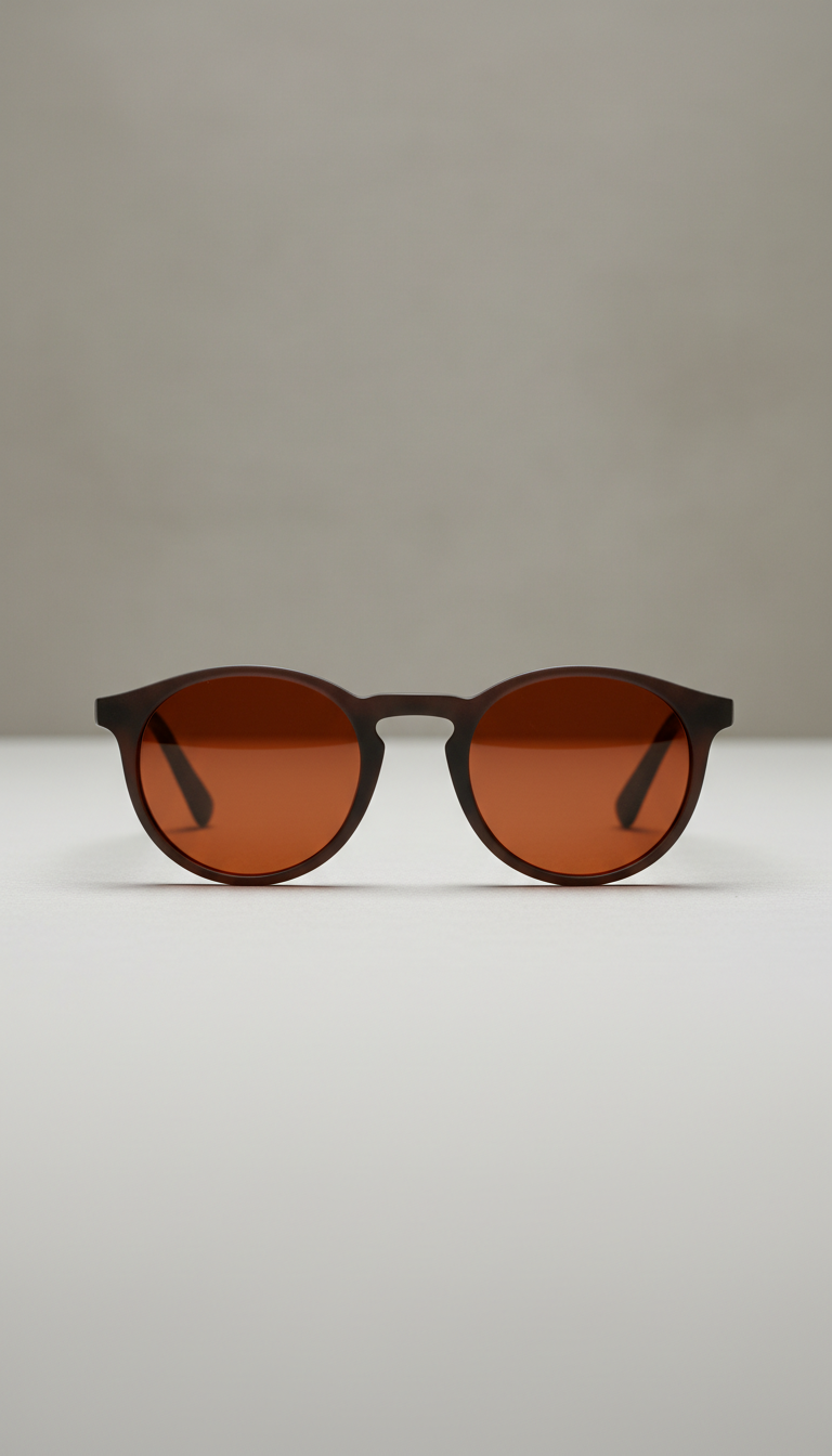 Rust Ember Round Polarized Sunglasses