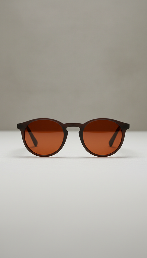 Rust Ember Round Polarized Sunglasses