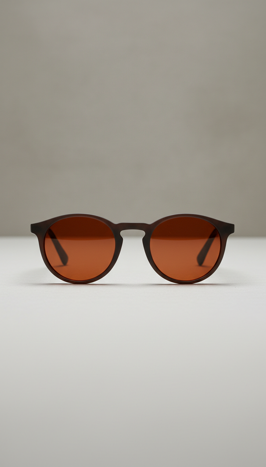 Rust Ember Round Polarized Sunglasses